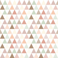 Abstract seamless geometric pattern. Geometry rose, pink and green triangles texture.