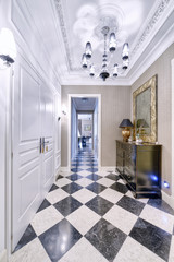 Russia,Moscow - The interior design of the hall in a new apartment.