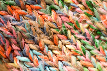 fabric texture background - multicolored braid