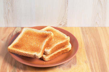 Slices of toast bread