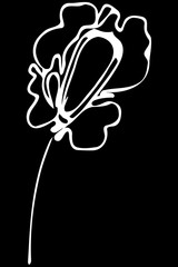  vector sketch abstract flower