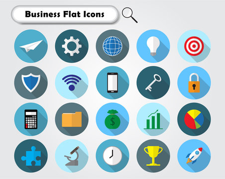 Colorful Business Flat Icons