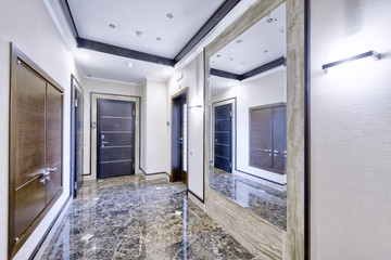 Russia,Moscow - The interior design of the hall in a new apartment.