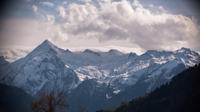 Kitzsteinhorn Zeitraffer schneebedecket, &Ouml;sterreich Salzburg