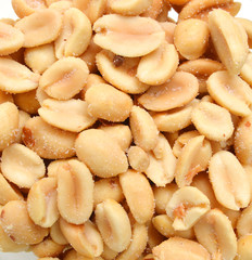 Peanut on white background