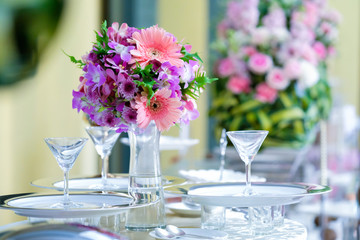 Beautiful white flowers peonies in a vase