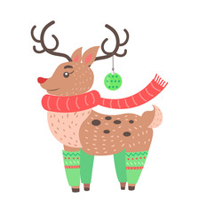Little Cute Deer Icon Vector Illustration