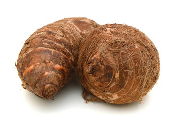 Taro on white background