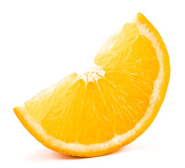 orange slice isolated on the white background