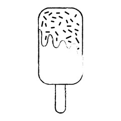 ice cream stick chips sweet icon vector illustration sketch design