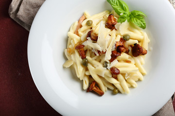 Italian pasta in plate