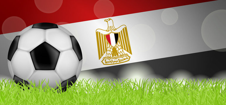 Fußballwiese - Flagge von Ägypten