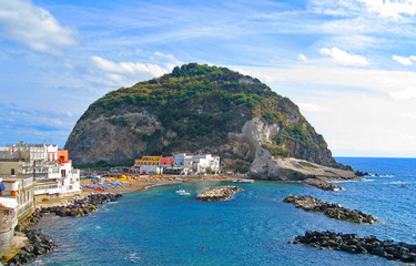 Fototapeta na wymiar view of Sant'Angelo in Ischia island, region Campania in Italy