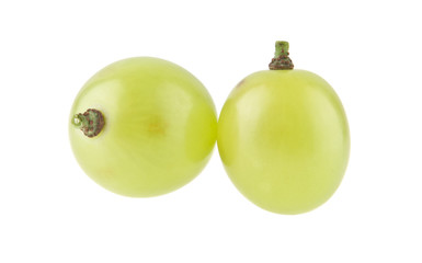 green grapes isolated on white background