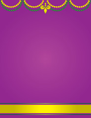 Mardi Gras Poster Template with Purple Background © lkrart