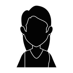 beautiful woman avatar character vector illustration design