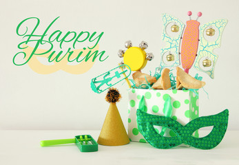 Purim celebration concept (jewish carnival holiday).