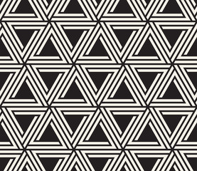 Vector seamless pattern. Modern stylish abstract texture. Repeating geometric tiling from striped elements