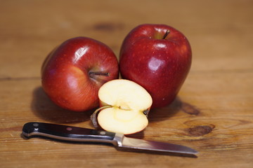 Healthy eating: red apples. Selective focus