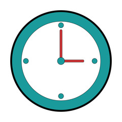 time clock isolated icon vector illustration design