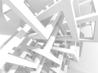 Futuristic White Architecture Design Background