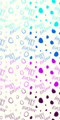 Happy Easter - Set of 8 seamless and tileable vector background patterns. Purple violet and blue on white. Nice background for gift wrapping paper etc.