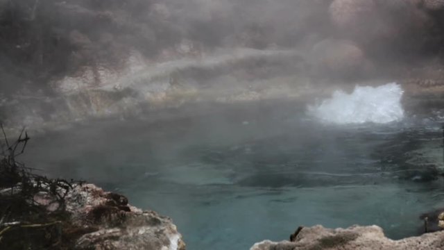 Boiling Water from geothermal natural hot spings