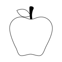 fresh apple fruit icon vector illustration design