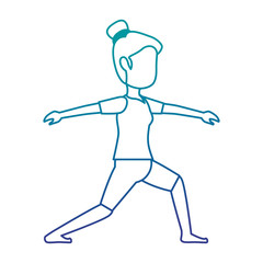 woman practicing yoga avatar vector illustration design
