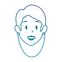 beautiful woman head avatar character vector illustration design
