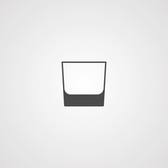 Whiskey glass vector icon
