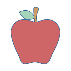 fresh apple fruit icon vector illustration design