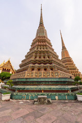 Fototapeta premium Big pagoda in Wat Phra Chettuphon Wimon Mangkhalaram Ratchaworamahawihan (Wat Pho) / Wat Pho public landmark of Bangkok