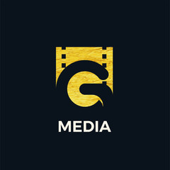 Gold g media icon