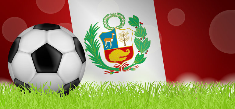 Fußballwiese - Flagge von Peru
