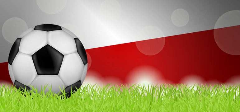 Fußballwiese - Flagge von Polen