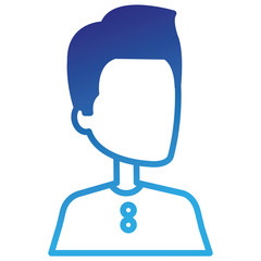 young man avatar character vector illustration design