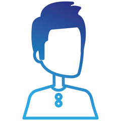 young man avatar character vector illustration design