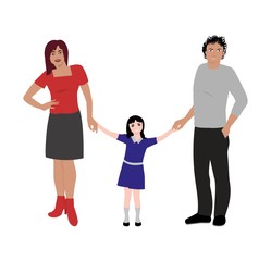 Fototapeta premium illustrazione vettoriale di ritratto di famiglia felice