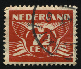 Netherlands retro stamp