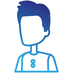 young man avatar character vector illustration design
