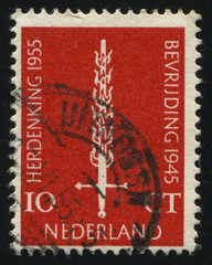 Netherlands retro stamp