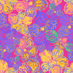 Vector colorful seamless floral pattern