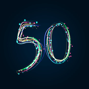 Neon Light Painting – Number 50