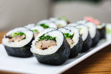 Rolls with eel