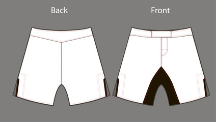  template for design shorts MMA