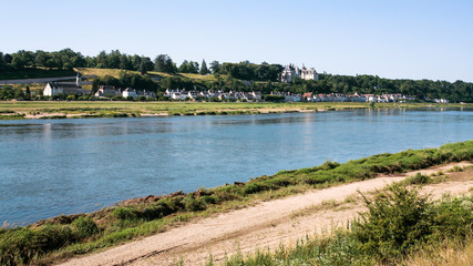 view of Loire river with Ile d'Or and Amboise