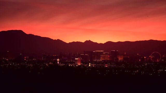 November 9, 2017. City of Las Vegas Scenic Skyline Scenic Sunset. Nevada, United States of America.