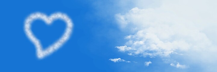 Heart Cloud Icon with sky