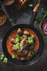 Boulette de Viande (Boeuf) à l'Indienne et sa Sauce au Curry